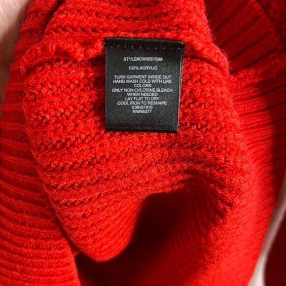 Sanctuary Red Ribbed Knit Crew Neck Sweater medium NWT - Picture 7 of 12
